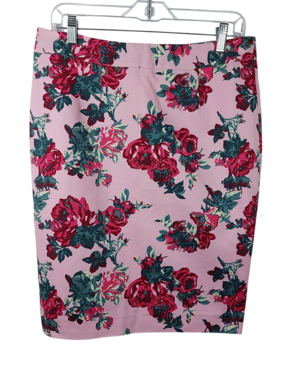 Janie Bryant MOD Pink Floral Pencil Skirt Size 10 Retro Rockabilly VLV NEW